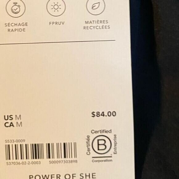 Athleta Crossed Tankini Swim Top Tank Black UPF 50+ Beach Vacation - Picture 9 of 9